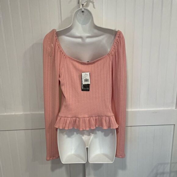 Honey & Sparkle dusty pink sweater with scalloped hem XL - Picture 2 of 7